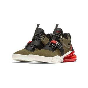 Nike Air Force 270 Olive Red Black White Youth 6.5 Women’s 7.5 AH6772-200 EUC